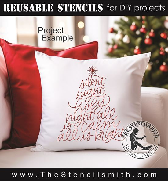 9133 Silent night stencil - The Stencilsmith