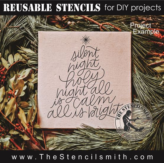 9133 Silent night stencil - The Stencilsmith