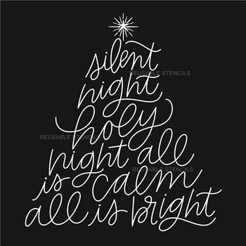 9133 Silent night stencil - The Stencilsmith