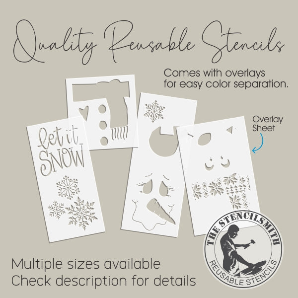9134 Let It Snow Snowman Leaner Stencil