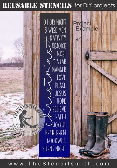 9138 Christmas Faith stencil - The Stencilsmith