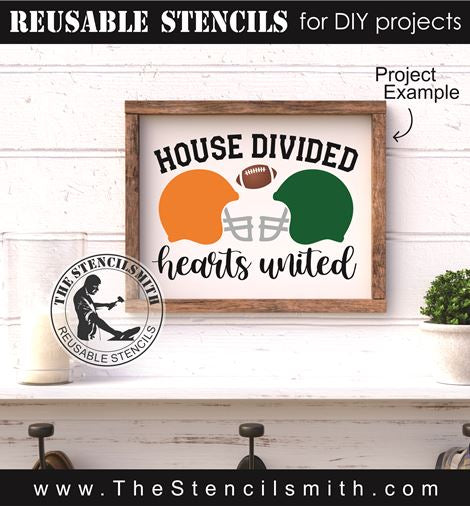 9142 House Divided football stencil - The Stencilsmith