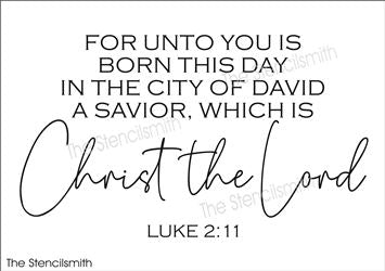 9148 For unto you is born this day stencil - The Stencilsmith