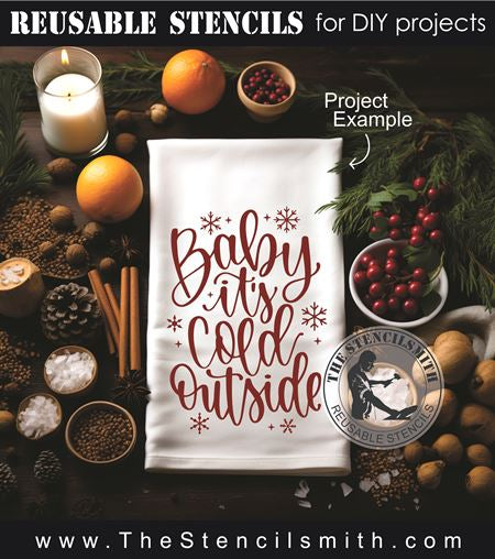9153 baby it's cold outside stencil - The Stencilsmith