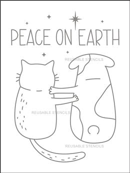 9154 peace on earth stencil - The Stencilsmith