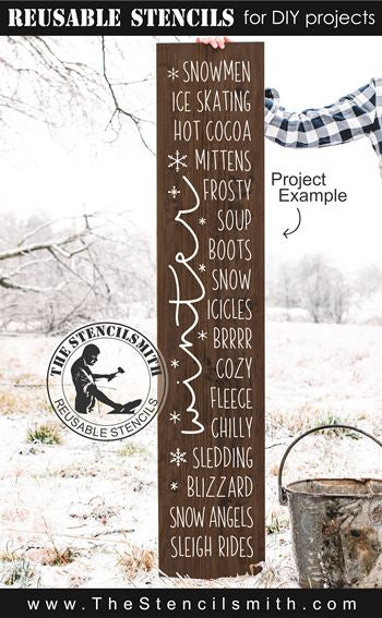 9157 winter stencil - The Stencilsmith