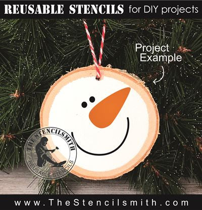 9158 Snowman face stencils - The Stencilsmith