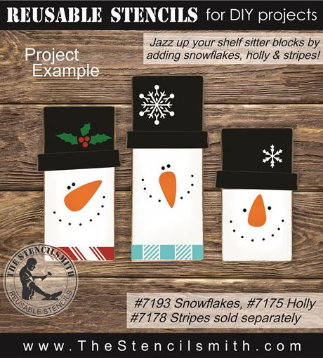 9158 Snowman face stencils - The Stencilsmith