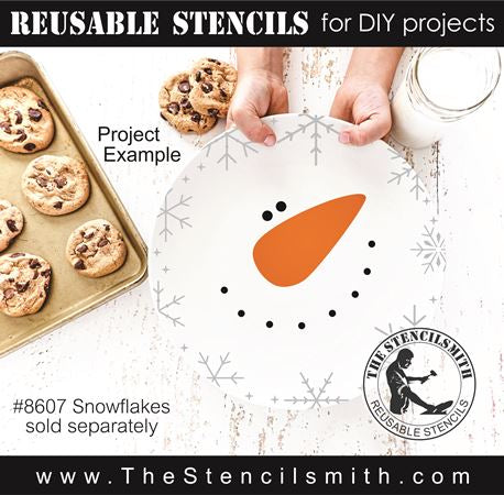 9158 Snowman face stencils - The Stencilsmith