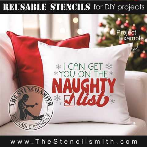 9159 I can get you on the naughty list stencil - The Stencilsmith
