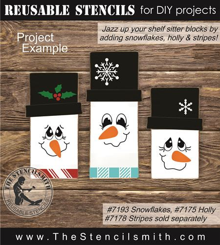 9160 Snowman faces stencil - The Stencilsmith
