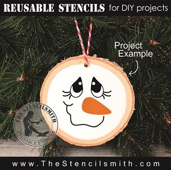 9160 Snowman faces stencil - The Stencilsmith