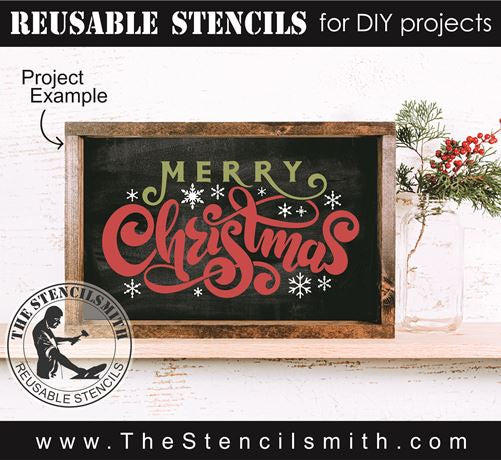 9166 Merry Christmas stencil - The Stencilsmith