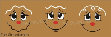 9167 gingerbread faces stencil - The Stencilsmith