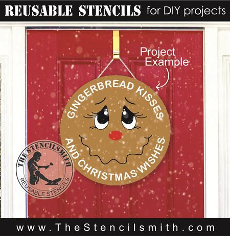9169 Gingerbread Kisses stencil - The Stencilsmith