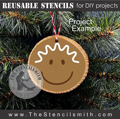 9170 gingerbread faces stencil - The Stencilsmith