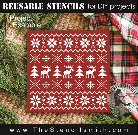 9172 Christmas sweater stencil - The Stencilsmith
