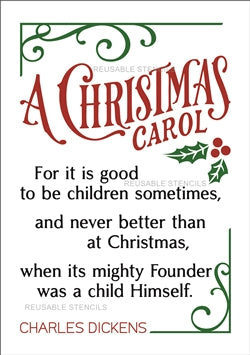 9176 A Christmas Carol stencil - The Stencilsmith