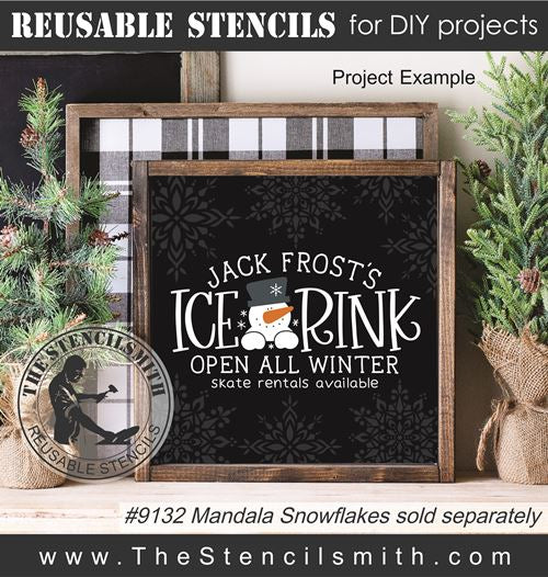 9183 Jack Frost's Ice Rink stencil - The Stencilsmith