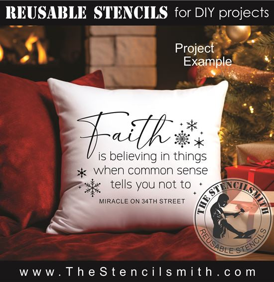 9184 Faith is believing in things stencil - The Stencilsmith