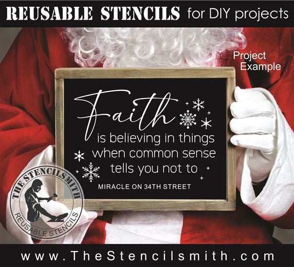 9184 Faith is believing in things stencil - The Stencilsmith