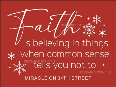 9184 Faith is believing in things stencil - The Stencilsmith