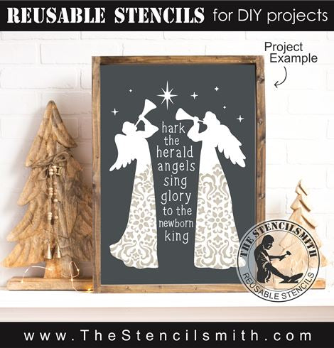 9190 hark the herald angels stencil - The Stencilsmith
