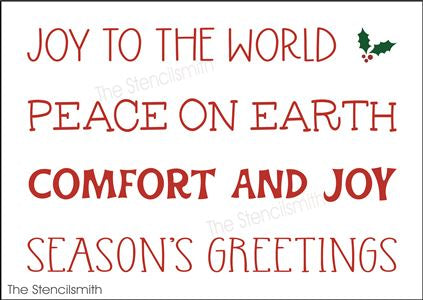 9200 Holiday Phrase Collection stencil - The Stencilsmith