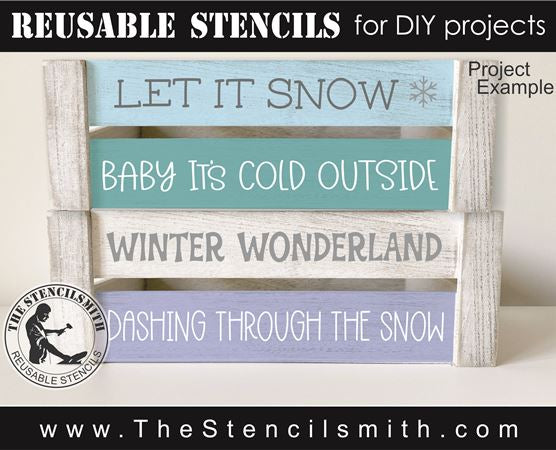 9202 Winter Phrase Collection stencil - The Stencilsmith