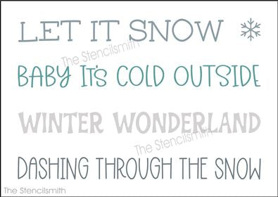 9202 Winter Phrase Collection stencil - The Stencilsmith
