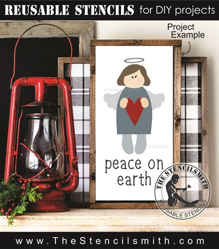 9204 peace on earth angel stencil