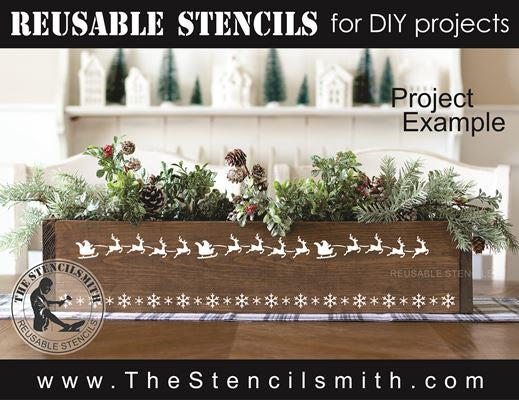 9203 Christmas borders stencil - The Stencilsmith