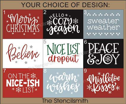9205 Christmas mini stencils - The Stencilsmith