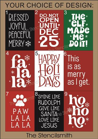 9207 Christmas mini stencils - The Stencilsmith