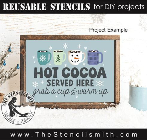 9210 Hot Cocoa Served Here stencil - The Stencilsmith