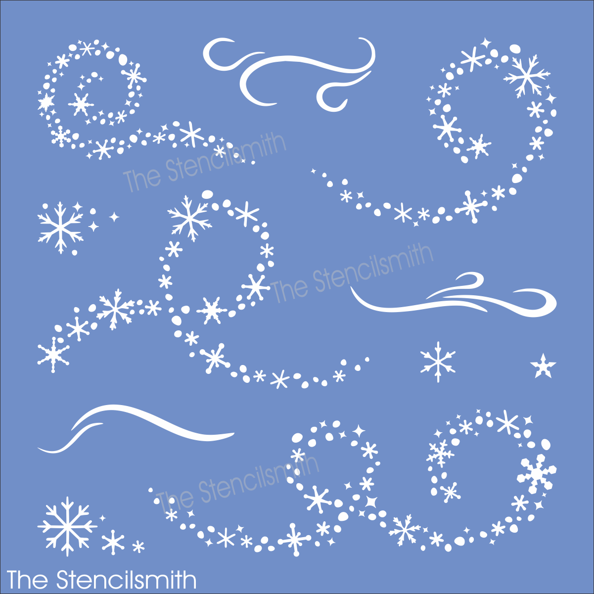 9211 Snow Swirls Stencil - The Stencilsmith