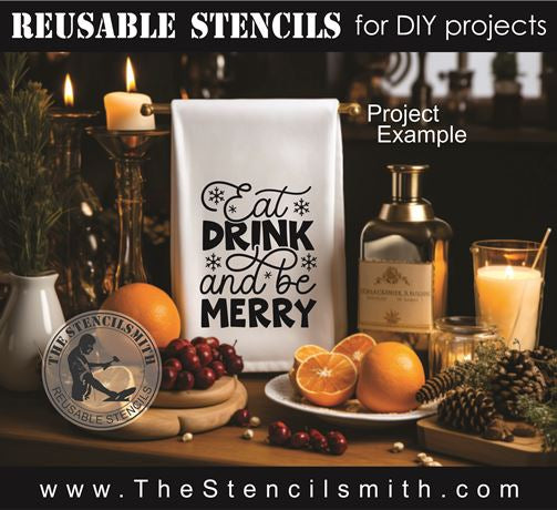 9212 Christmas Phrase stencils - The Stencilsmith