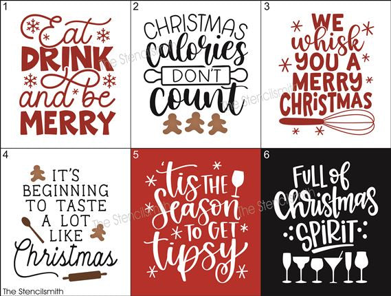 9212 Christmas Phrase stencils - The Stencilsmith