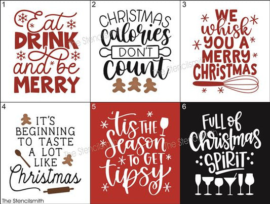 9212 Christmas Phrase stencils - The Stencilsmith