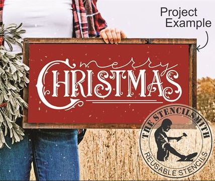 9214 Merry Christmas Stencil - The Stencilsmith