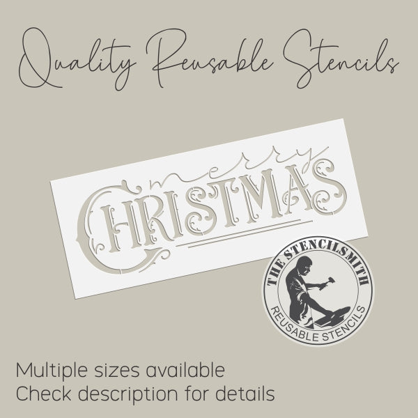 9214 Merry Christmas Stencil - The Stencilsmith