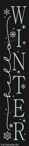 9221 hello winter stencil - The Stencilsmith