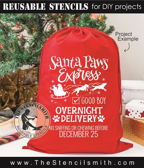9223 Santa Paws Express stencil - The Stencilsmith