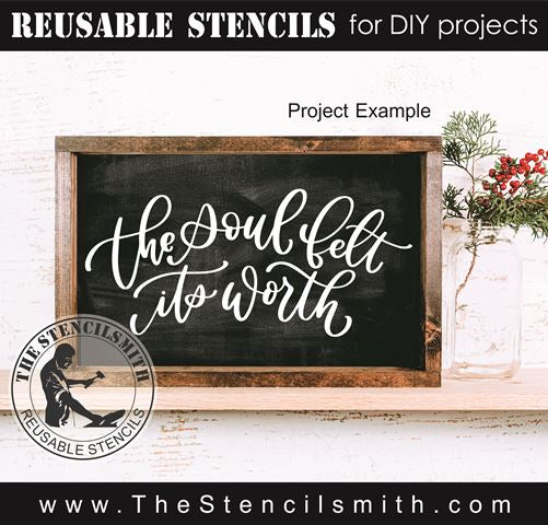 9225 the soul felt its worth stencil - The Stencilsmith