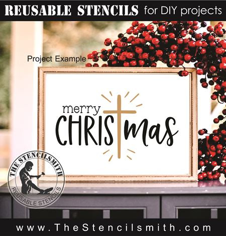 9227 merry CHRISTmas stencil - The Stencilsmith