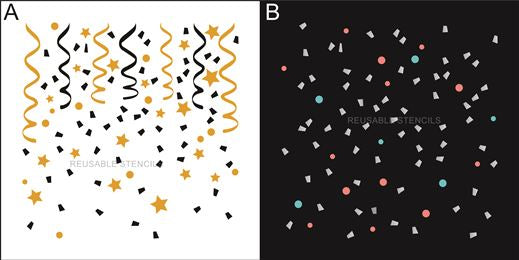 9235 Confetti Stencil - The Stencilsmith