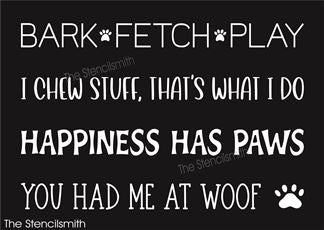 9238 Dog Phrase Collection stencil - The Stencilsmith