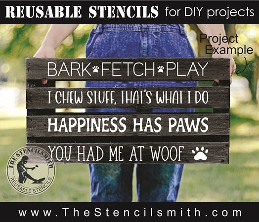 9238 Dog Phrase Collection stencil - The Stencilsmith