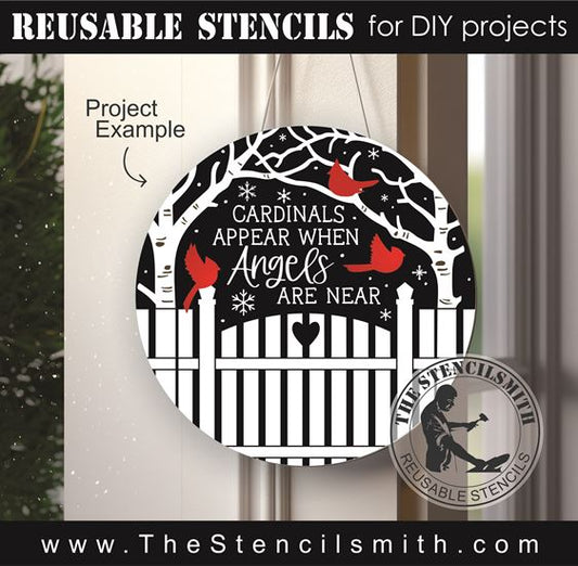 9241 Cardinals appear when angels stencil - The Stencilsmith