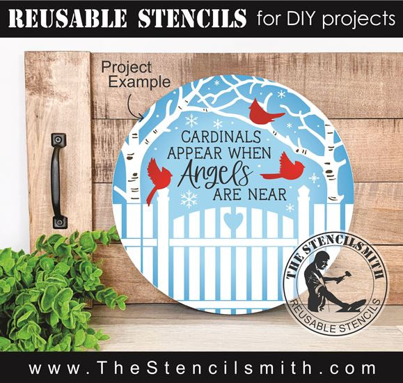 9241 Cardinals appear when angels stencil - The Stencilsmith